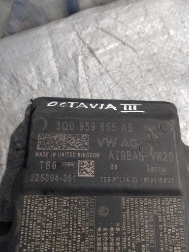 upravljačka SENSOR zračnih jastuka zračni jastuk airbag SKODA OCTAVIA III 3Q0959655AS