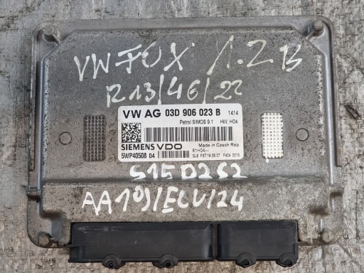 Bedienteil Computer DES MOTORS OE 03D906023B VW FOX 1.2B 07r