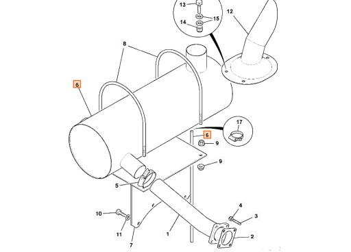 ГЛУШНИК 331/54216 JCB JS330 ОРИГІНАЛ