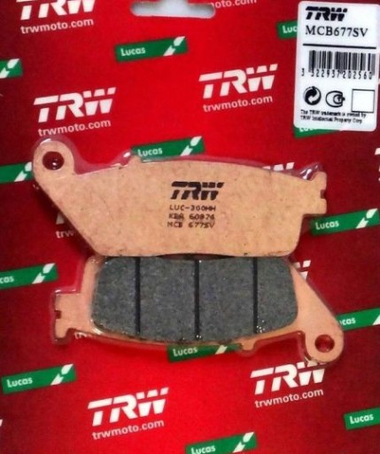 MCB677SV - КОЛОДКИ ШИНКИ ПЕРЕДНІ TRW LUCAS HONDA CBF1000 F 10-14