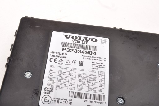 Volvo s60 v60 xc60 xc90 v90 s90 модуль драйвера vcm 32334904