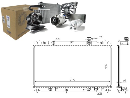NIS646351/SERW - Кулер води nissens toyota camry 2.4 vvt-i (mcv