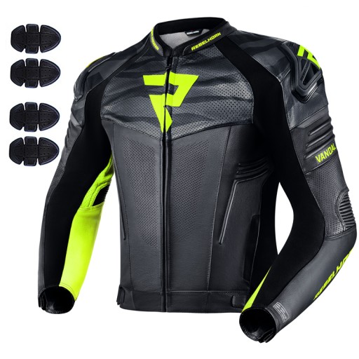 МУЖСКАЯ КОЖАНАЯ МОТОЦИКЛОВАЯ КУРТКА REBELHORN VANDAL