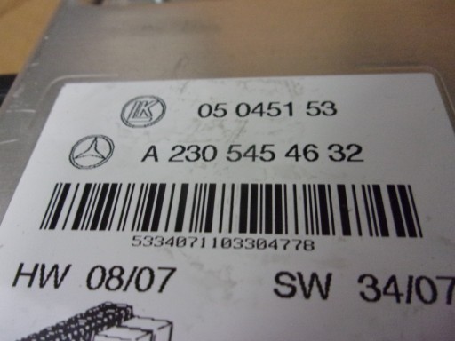 MERCEDES R230 SL 230 SL 500 control unit SAM A2305454632