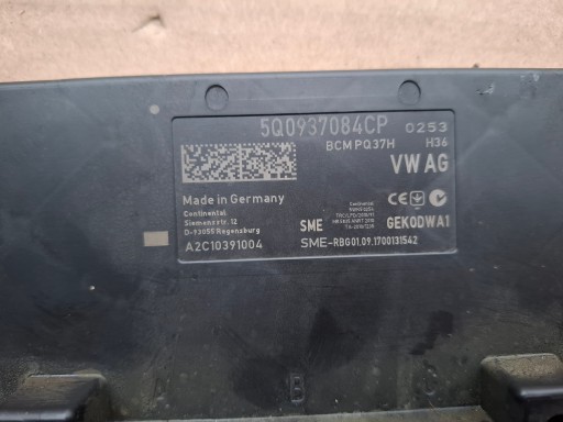 module control unit KOMFORTU BCM AUDI A3 8V GOLF VII 7 5Q0937084CP