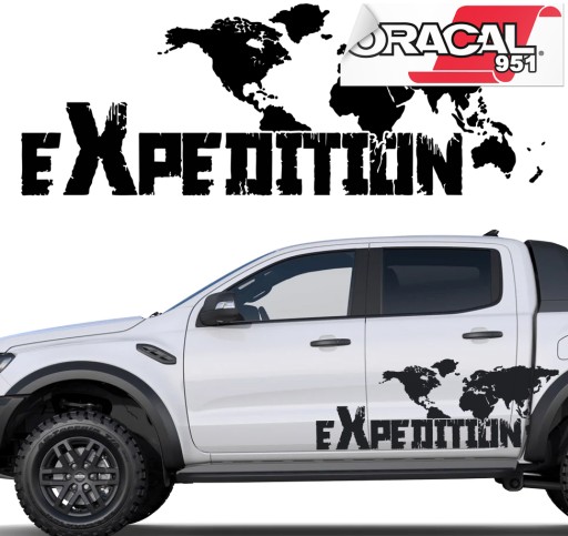 2x наклейка OFFROAD Expedition карта JEEP 170X60