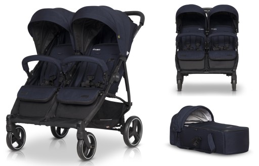 Коляска для двійні Easy Go Domino Coal