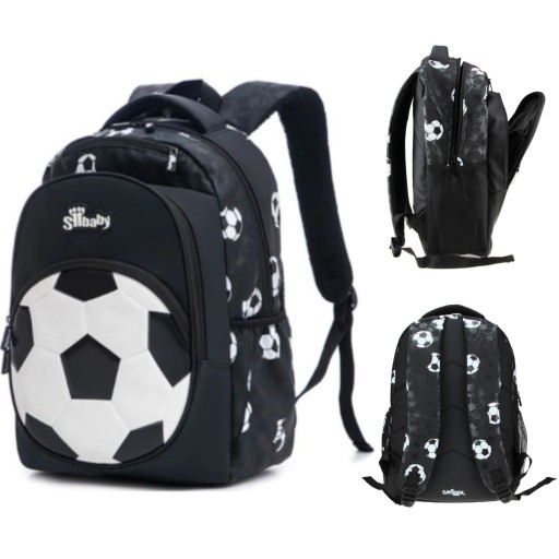 Багатокамерний шкільний рюкзак Lukoss чорний