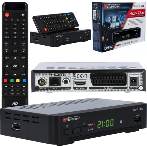TUNER DVBT2 HbbTV TBOX HEVC H.265 LAN HYBRYDOWY Sklep, Opinie, Cena w Allegro.pl