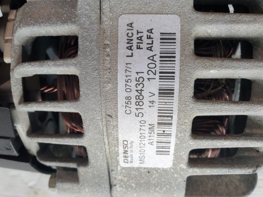 ALTERNATOR DENSO 51884351 FIAT TIPO 500 ALFA JEEP 1.6 M. JET