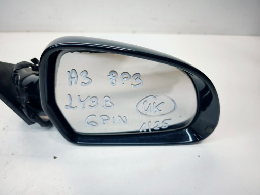 mirror ZENETRZNE right front AUDI A3 8P LIFT 8P3 LY9B 6PIN UK 1/25