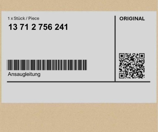 13712756241 2756241 - MINI Clubman R55 Впускной патрубок R56