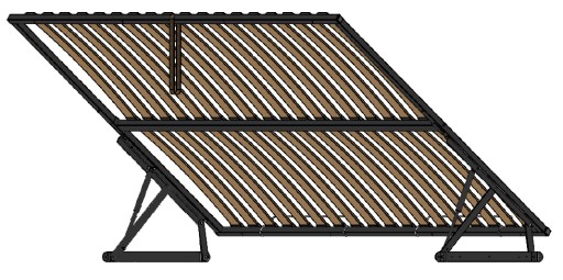 PODNOSZONY STELAŻ RAMA DO ŁÓŻKA 120X200 BOCZNY 48 LISTEW