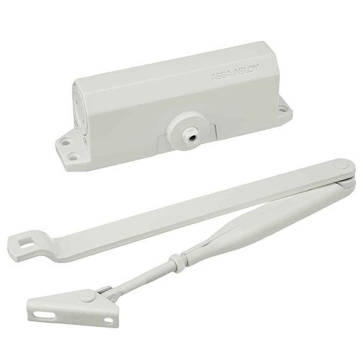 samozatvárač Assa Abloy DC110 s ramenom biely RAL 9016