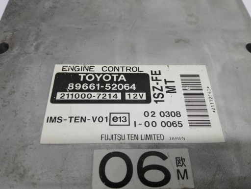 computer Centralina Motore Toyota Yaris 1 e 8966152064 2110007214