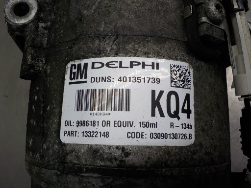 OPEL ASTRA H kompresor klimatizaci 13322148 KQ4