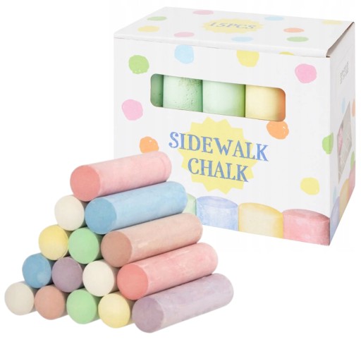 КРЕЙДА ДОРОЖНЯ КОЛЬОРОВА 15 КОЛЬОРІВ ВЕЛИКА ТУЩ