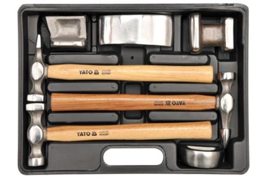 YT-4590 НАБІР МОЛОТКІВ ДЛЯ ЛИСТОВОГО МЕТАЛУ, 7 CZ YT-4590