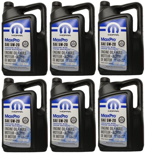 MOPAR 5W20 6x5L JEEP DODGE RAM CHRYSLER LANCIA