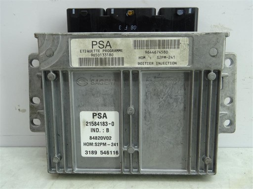 Компьютерный контроллер двигателя citroen c5 i 2001-2008 1.8 16v b 9644674580