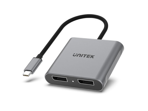 Adapter USB-C -> 2x DisplayPort 1.4 8K@60Hz Unitek V1404A