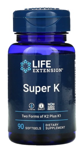 Life Extension Super K | K1 + K2 MK 7 / 4 | 90 kap