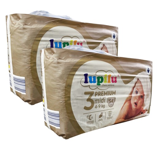 Підгузки LUPILU PREMIUM 3 Midi 4-9 кг 54 шт.