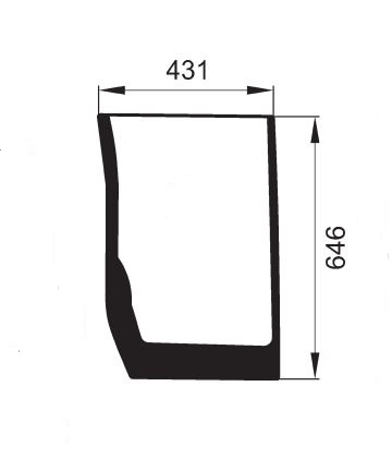 82030486 - ВЕТРОВОЕ СТЕКЛО CASE NEW HOLLAND НИЖНЕЕ СЛЕВА