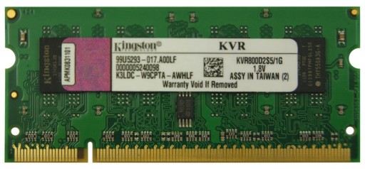 Pamięć RAM Kingston 1GB KVR800D2S5/1G SO-DIMM DDR2
