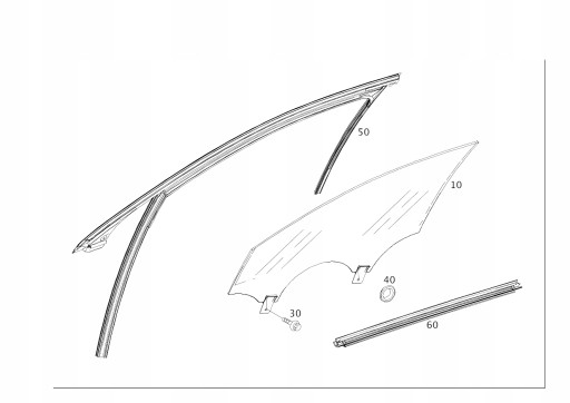 A2227200418 A2227200318 - Бічне скло праве ліве MERCEDES S Class W222