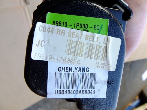 sicherheitsgurt links heck hyundai ix20 2014r 89810-1P000