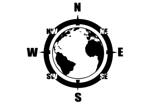 Роза ветров наклейка 55 см