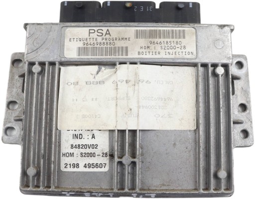 PEUGEOT 307 module control unit of the engine 1.4 8V 9646988880 9646185180