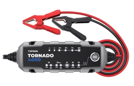 Автоматическое зарядное устройство TOPDON TORNADO 4000 для аккумуляторов 6В/12В. 4А