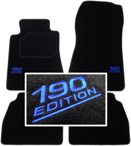 Mercedes 190 W201 класичні килимки + вишивка CH2