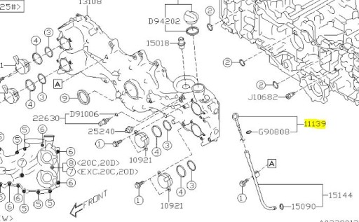 11139AA150 - ЩУП ДЛЯ ВИМІРЮВАННЯ РІВНЯ МАСЛА SUBARU FORESTER V 18-