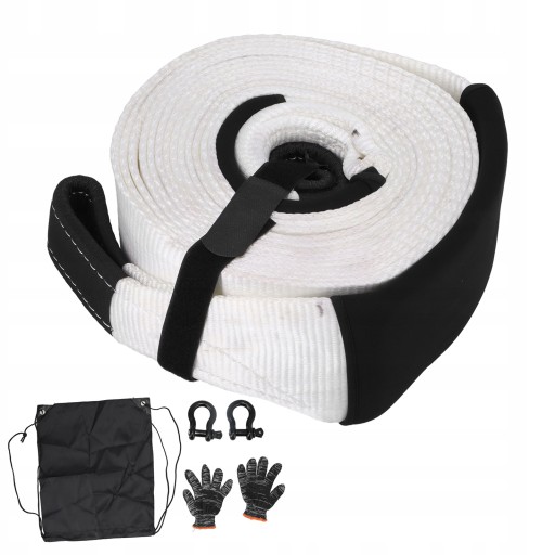 СИЛЬНИЙ БУКСИРУВАЛЬНИЙ ТРОС РЕМІНЬ 16000 КГ 9 М