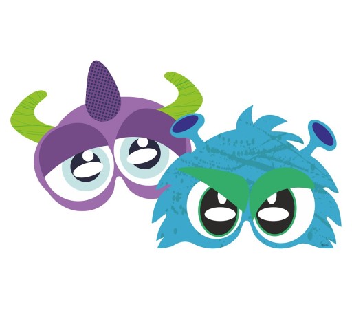 Паперова маска Веселі монстри, 3 шт.