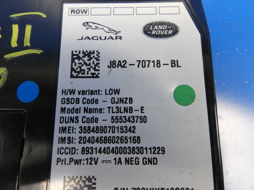 JAGUAR XF II X260 XE X760 Module Unité de contrôle TELEMATIC