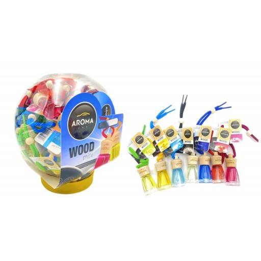 АРОМАТ AROMA CAR WOOD MINI 4ML JAR MIX 60ШТ.