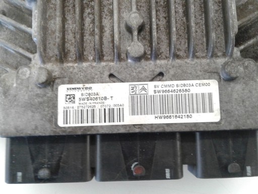 computer Centralina 9664626580 Peugeot 807 2,0 HDI