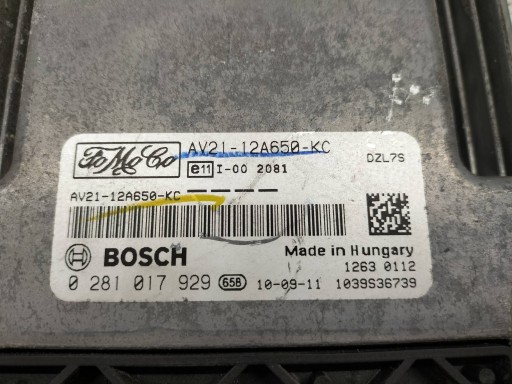 Bedienteil DES MOTORS AV21-12A650-KC 0281017929 1.6 D 95KM Mazda 2 II