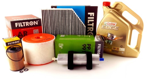 4 фильтра + 5л масла 5W30 Castrol AUDI A6 C7 2.0 TDI