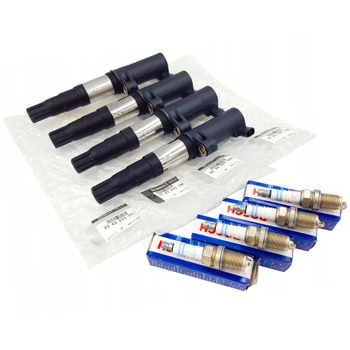 224333529R 0242235666 - Renault clio ii 1.4 16v катушка 4 шт beru + свечи зажигания