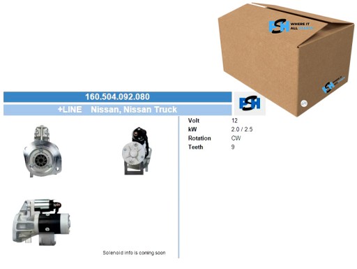 160.504.092.080 - Бв пш стартер нісан 2.0 квт стартер