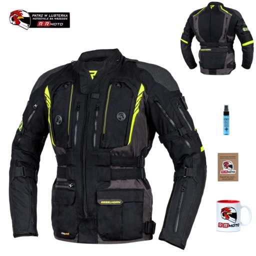Текстильная куртка REBELHORN PATROL BLK/FLUO БЕСПЛАТНО