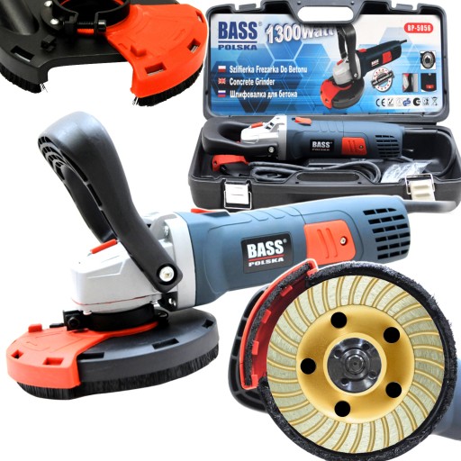 ШЛИФОВАЛЬНАЯ МАШИНА 125 мм ПО БЕТОНУ 1300 ВТ + ФРЕЗЕРОВКА АЛМАЗНЫМ ДИСКОМ