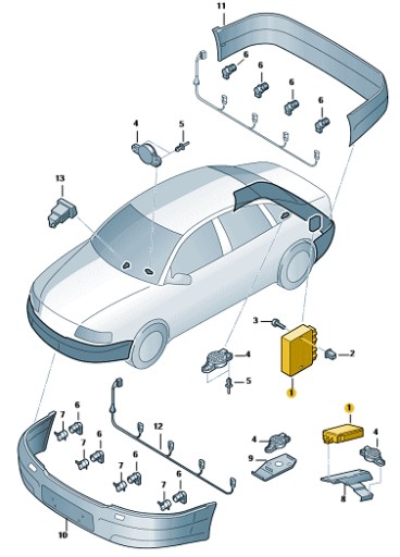 Audi a4 b7 парковочный модуль pdc oe 8e0919283d
