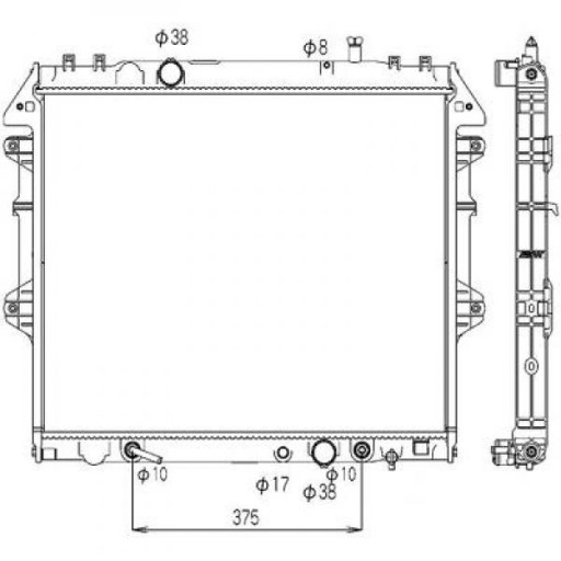 DCM3324 - Радіатор toyota hilux 08/2005-