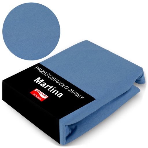 Prześcieradło z Gumką 120x200 Jersey Wysoki Materac 30cm Wytrzymałe Błękit